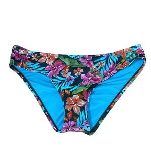 Lucky Brand Floral Bikini Swim Bottoms With Hygenic Liner NWT Size M